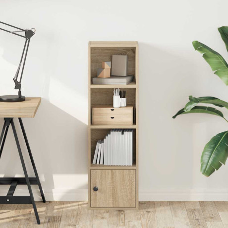 vidaXL Boekenkast 31x24x102 cm bewerkt hout sonoma eikenkleurig afbeelding3 - 1