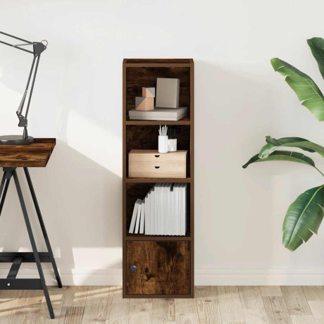 vidaXL Boekenkast 31x24x102 cm bewerkt hout gerookt eikenkleurig afbeelding3 - 1