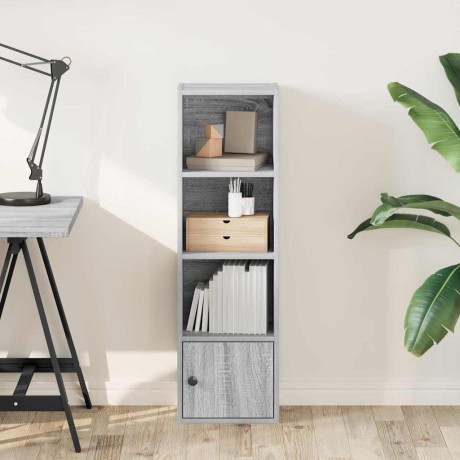 vidaXL Boekenkast 31x24x102 cm bewerkt hout grijs sonoma eikenkleurig afbeelding3 - 1