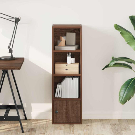 vidaXL Boekenkast 31x24x102 cm bewerkt hout bruin eikenkleurig afbeelding3 - 1