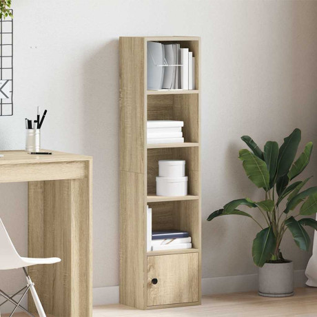 vidaXL Boekenkast 31x24x127 cm bewerkt hout sonoma eikenkleurig afbeelding3 - 1