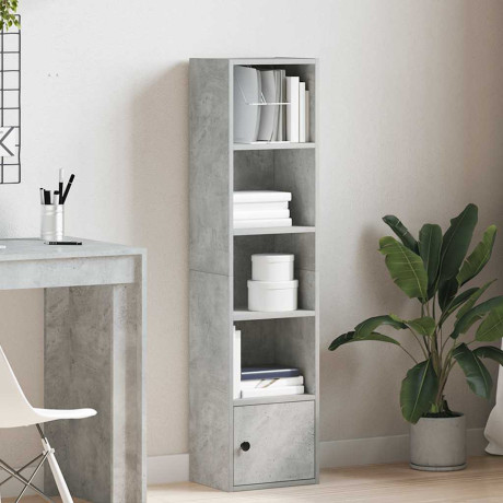 vidaXL Boekenkast 31x24x127 cm bewerkt hout betongrijs afbeelding3 - 1