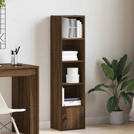 vidaXL Boekenkast 31x24x127 cm bewerkt hout bruin eikenkleurig afbeelding3 - 1
