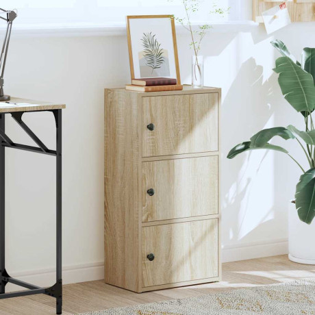 vidaXL Boekenkast 40x24x77 cm bewerkt hout sonoma eikenkleurig afbeelding3 - 1