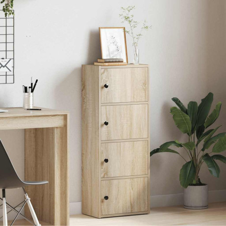 vidaXL Boekenkast 40x24x102 cm bewerkt hout sonoma eikenkleurig afbeelding3 - 1