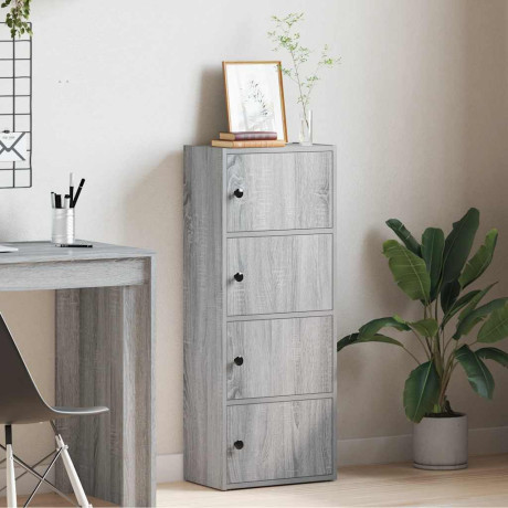 vidaXL Boekenkast 40x24x102 cm bewerkt hout grijs sonoma eikenkleurig afbeelding3 - 1