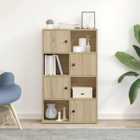 vidaXL Boekenkast 60x24x101,5 cm bewerkt hout sonoma eikenkleurig afbeelding3 - 1