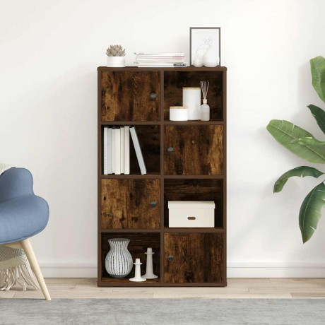 vidaXL Boekenkast 60x24x101,5 cm bewerkt hout gerookt eikenkleurig afbeelding3 - 1