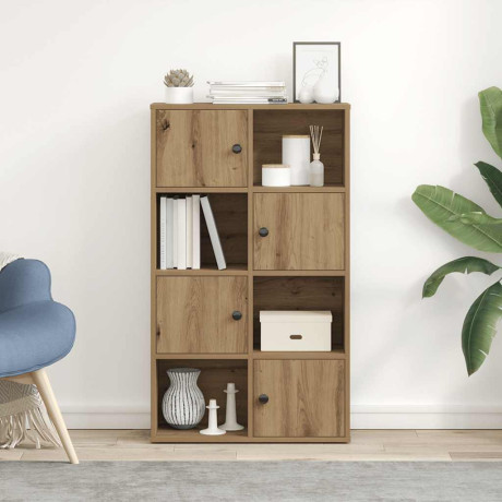 vidaXL Boekenkast 60x24x101,5 cm bewerkt hout artisanaal eikenkleurig afbeelding3 - 1