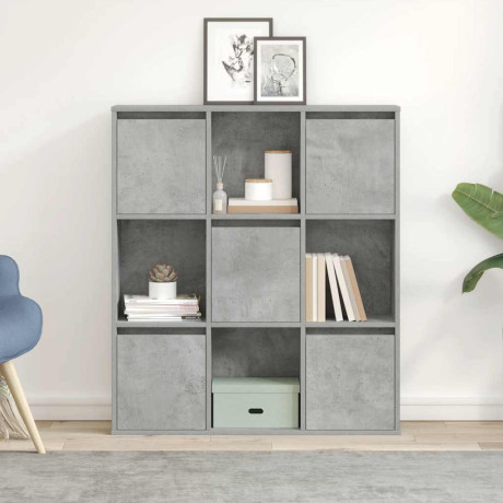 vidaXL Boekenkast 89x24x101,5 cm bewerkt hout betongrijs afbeelding3 - 1