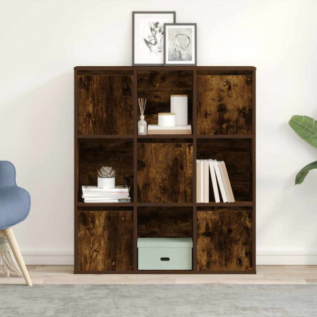 vidaXL Boekenkast 89x24x101,5 cm bewerkt hout gerookt eikenkleurig afbeelding3 - 1