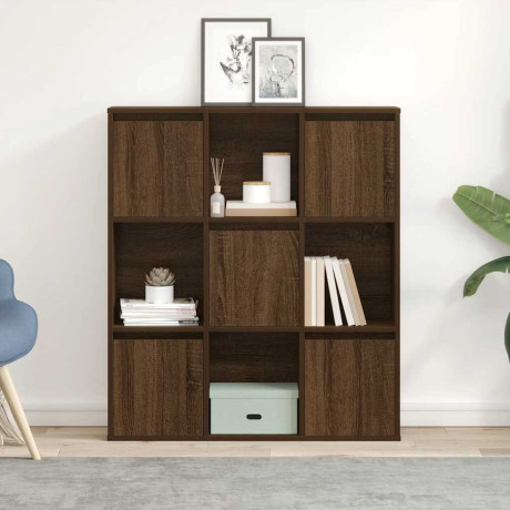 vidaXL Boekenkast 89x24x101,5 cm bewerkt hout bruin eikenkleurig afbeelding3 - 1