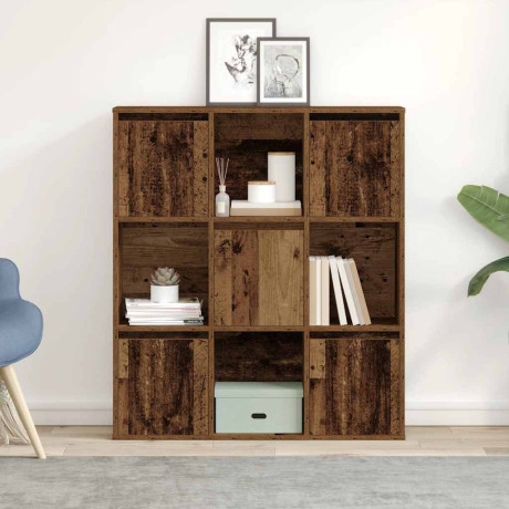 vidaXL Boekenkast 89x24x101,5 cm bewerkt hout oud houtkleurig afbeelding3 - 1