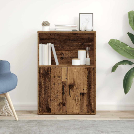vidaXL Boekenkast 60x24x85 cm bewerkt hout oud houtkleurig afbeelding3 - 1