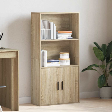 vidaXL Boekenkast 60x24x120 cm bewerkt hout sonoma eikenkleurig afbeelding3 - 1