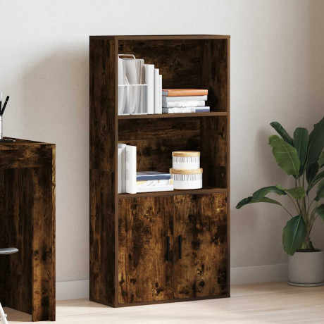 vidaXL Boekenkast 60x24x120 cm bewerkt hout gerookt eikenkleurig afbeelding3 - 1