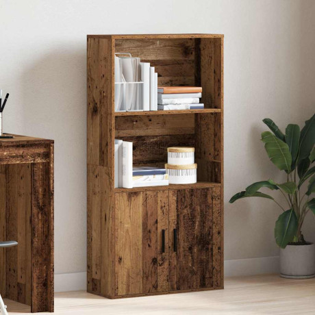vidaXL Boekenkast 60x24x120 cm bewerkt hout oud houtkleurig afbeelding3 - 1