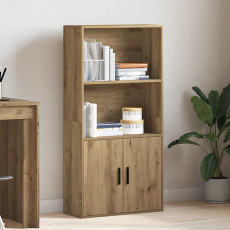 vidaXL Boekenkast 60x24x120 cm bewerkt hout artisanaal eikenkleurig afbeelding3 - 1