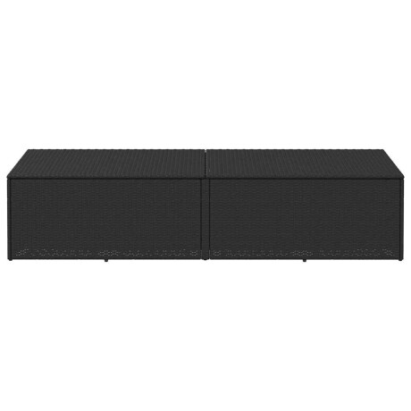 vidaXL Tuinbox 220x50x58 cm poly rattan zwart afbeelding3 - 1