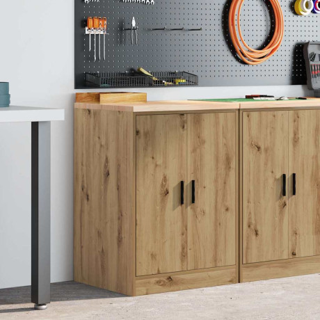 vidaXL Garagekast 60x51x85 cm massief grenenhout artisan eikenkleurig afbeelding3 - 1