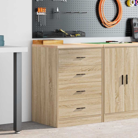 vidaXL Garagekast 60x51x85 cm massief grenenhout sonoma eikenkleurig afbeelding3 - 1