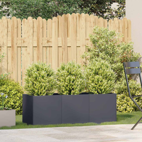 vidaXL Plantenbak Antraciet 120x40x40 cm Koudgewalst Staal afbeelding3 - 1