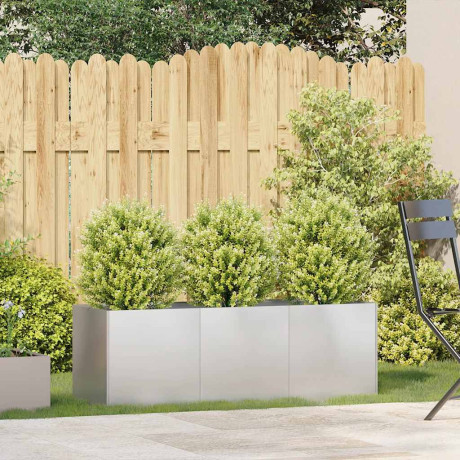 vidaXL Plantenbak 120x40x40 cm roestvrij staal afbeelding3 - 1