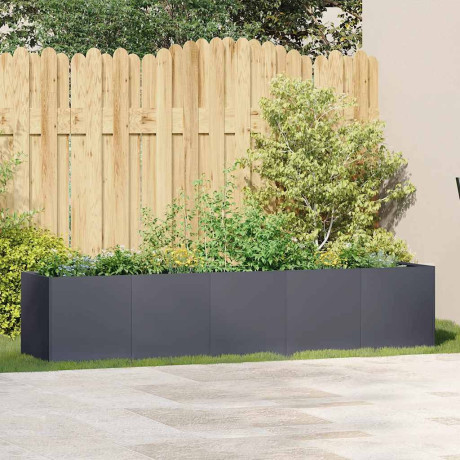 vidaXL Plantenbak Antraciet 200x40x40 cm Koudgewalst Staal afbeelding3 - 1