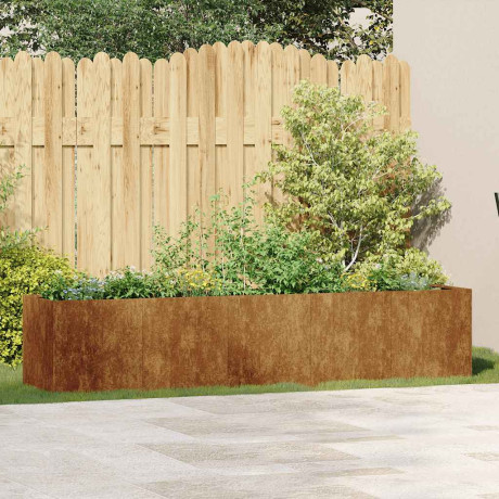vidaXL Plantenbak roestig 200x40x40 cm weervast staal afbeelding3 - 1