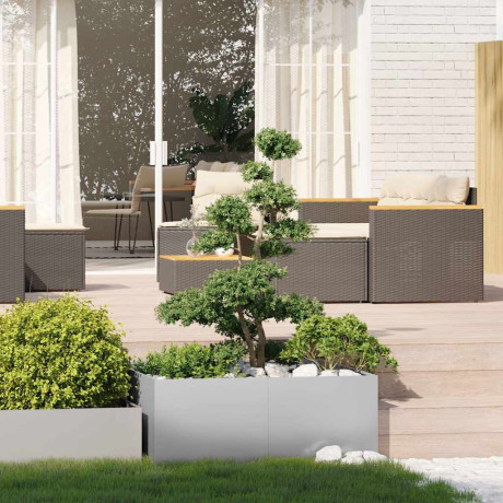 vidaXL Plantenbak 100x100x40 cm gegalvaniseerd staal afbeelding3 - 1