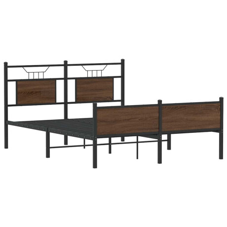 vidaXL Bedframe zonder matras bewerkt hout bruin eikenkleur 137x190 cm afbeelding3 - 1