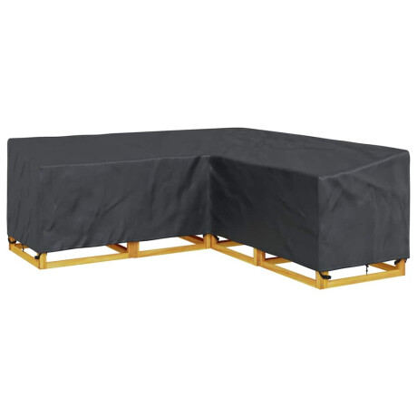 vidaXL Hoes voor tuinmeubelen Zwart 220 x 220 x 80 cm 600D Oxford Stof afbeelding3 - 1