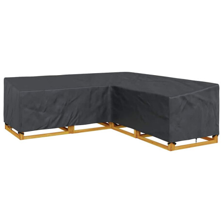 vidaXL Hoes voor tuinmeubelen Zwart 255 x 255 x 80 cm 420D Oxford Stof afbeelding3 - 1