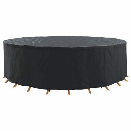 vidaXL Hoes voor tuinmeubelen Zwart 320 x 320 x 105 cm 420D stof afbeelding3 - 1
