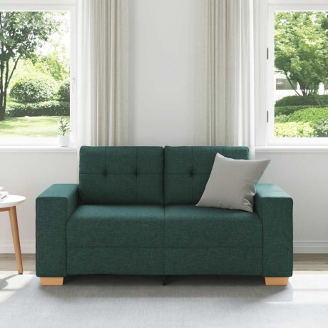 vidaXL Loveseat Sofa Donkergroen 120 cm Stof afbeelding3 - 1
