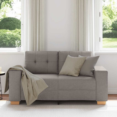 vidaXL Loveseat Bank Taupe 120 cm Stof afbeelding3 - 1