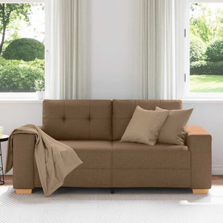 vidaXL Loveseat Bank Bruin 140 cm Stof afbeelding3 - 1