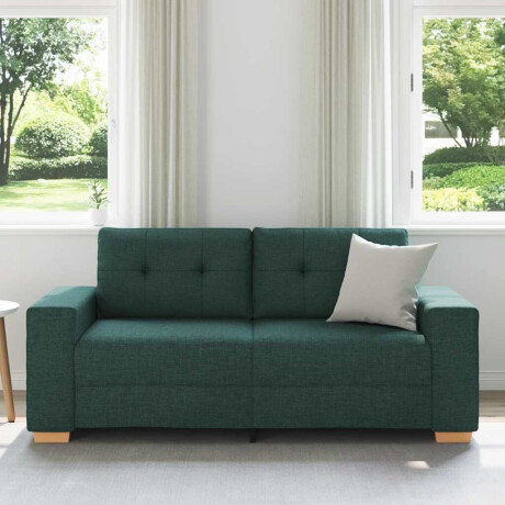 vidaXL Loveseat Bank Donkergroen 140 cm Stof afbeelding3 - 1
