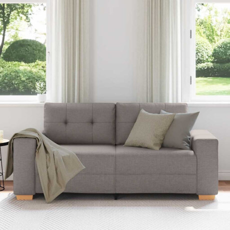 vidaXL Loveseat Bank Taupe 140 cm Stof afbeelding3 - 1