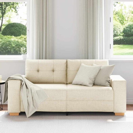 vidaXL Loveseat Bank Linnen 140 cm afbeelding3 - 1
