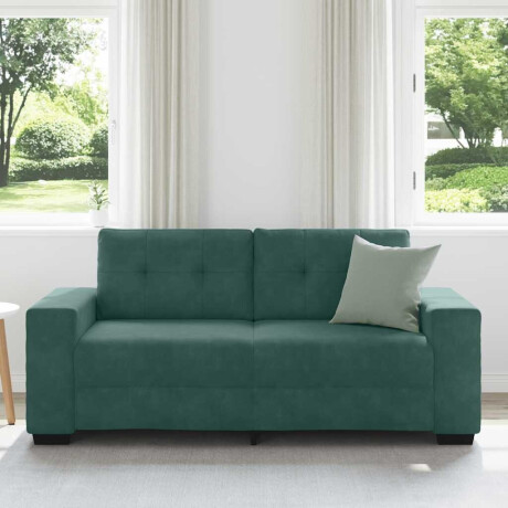 vidaXL Loveseat Sofa Donkergroen 140 cm Fluweel afbeelding3 - 1