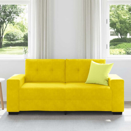 vidaXL Loveseat Sofa Geel 140 cm Fluweel afbeelding3 - 1