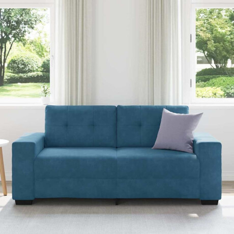 vidaXL Loveseat Sofa Blauw 140 cm Fluweel afbeelding3 - 1
