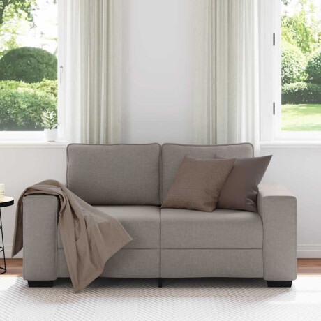 vidaXL 2-zitsbank Taupe 120 cm Stof afbeelding3 - 1