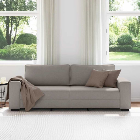 vidaXL 3-zitsbank Taupe 180 cm Stof afbeelding3 - 1