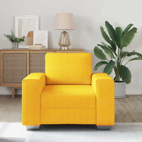 vidaXL Sofastoel Lichtgeel 100x77x82 cm Corduroy Stof afbeelding3 - 1