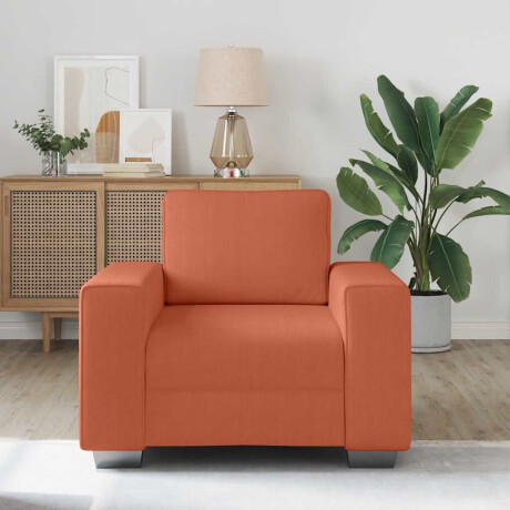 vidaXL Sofastoel Rood Oranje 60 cm Corduroy Stof afbeelding3 - 1