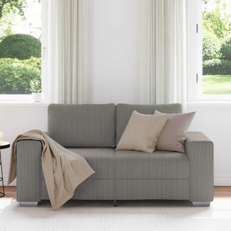 vidaXL Loveseat Sofa Lichtgrijs 120 cm Corduroy Stof afbeelding3 - 1