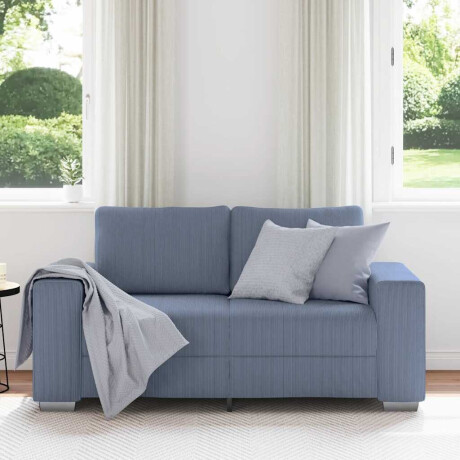 vidaXL Loveseat Sofa Blauw 120 cm Corduroy Stof afbeelding3 - 1