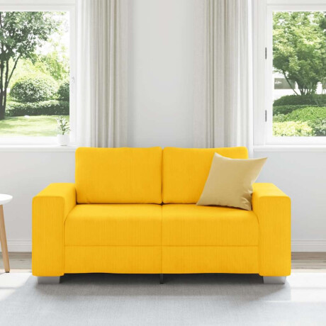 vidaXL Loveseat Sofa Lichtgeel 120 cm Corduroy Stof afbeelding3 - 1
